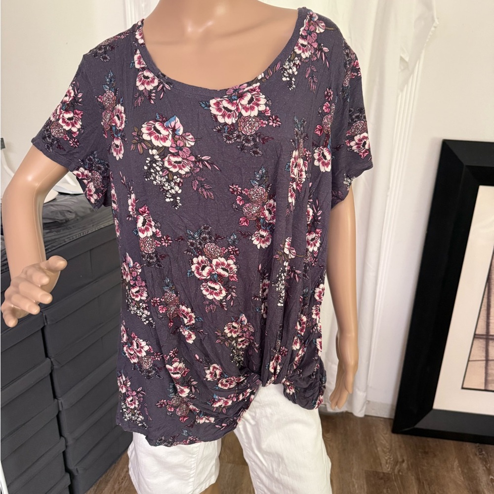 Purple Relaxed Short Sleeve Tee